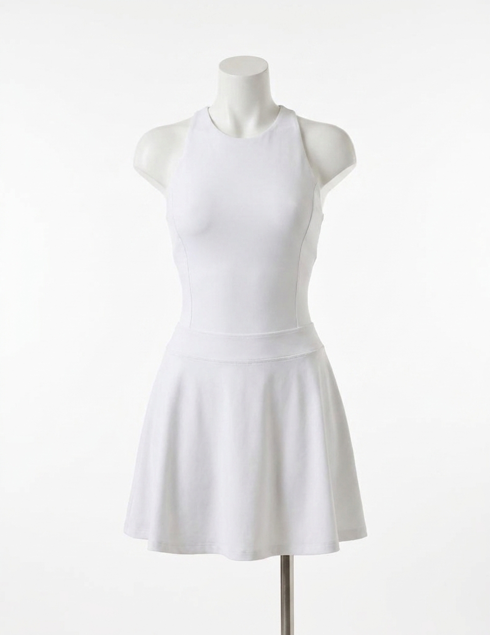 NEW BEYOND YOGA sport active ace pleated dress in white